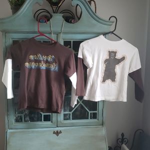 Lot (2) boys Gymboree LS shirts